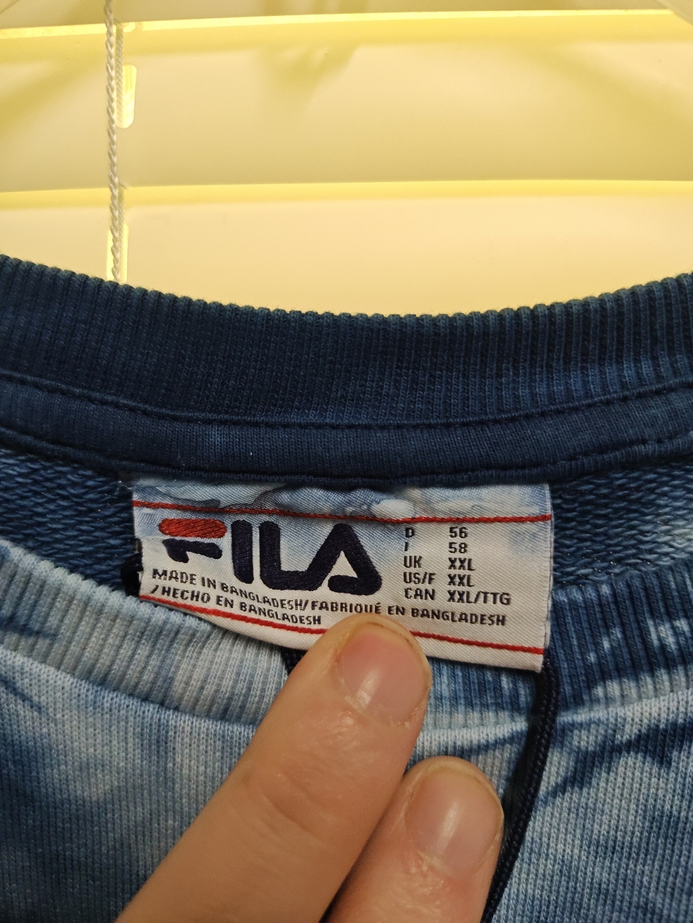 Fila Blue Tie-Dye Crewneck Sweatshirt - Picture 2 of 6